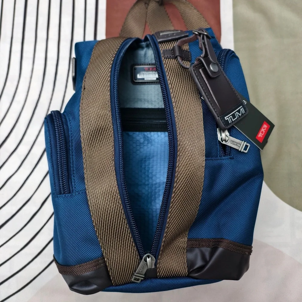 Tumi Alpha Bravo Monterey Sling Bag Blue Anti-Theft Crossbody